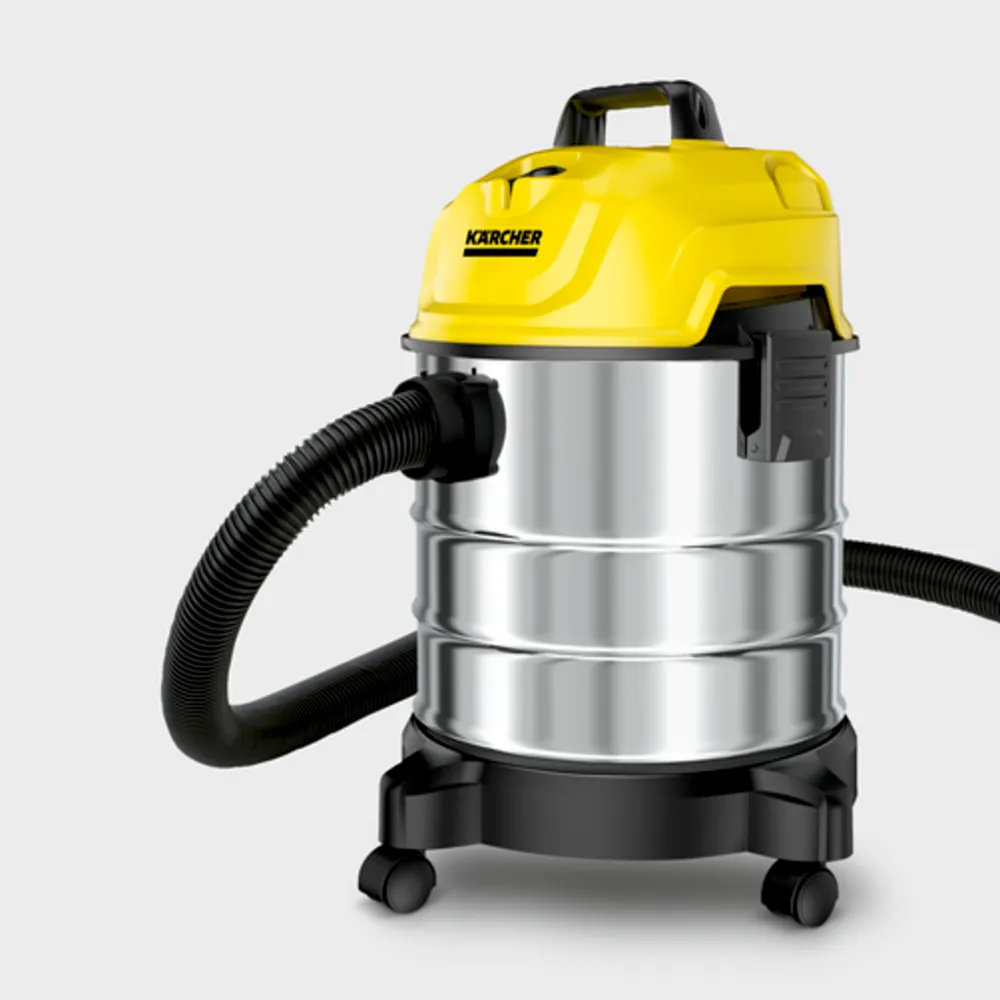 Máy hút bụi khô và ướt Karcher WD 1s Classic – Thùng chứa nước bẩn 18L chất liệu thép không gỉ