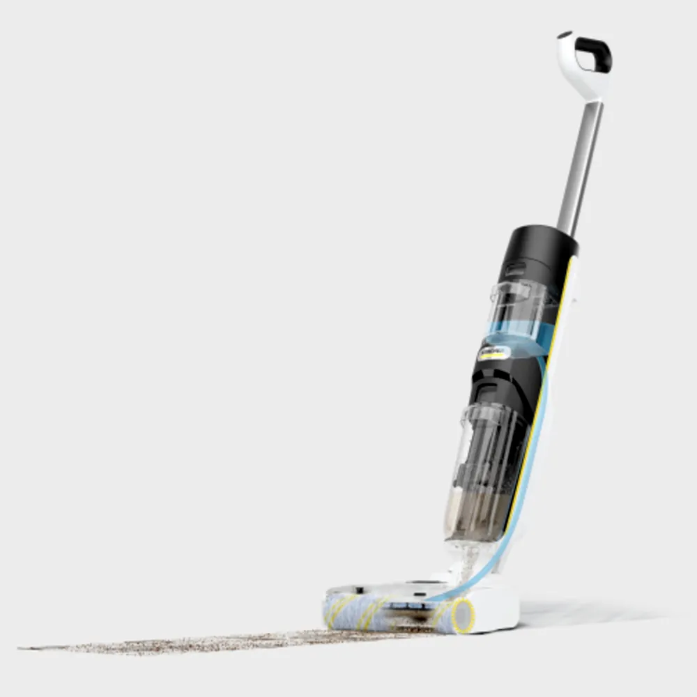 Máy hút bụi lau nhà Karcher FCV 4 – Chức năng Xtra!Clean 3 trong 1: lau sàn, hút bụi và hút khô