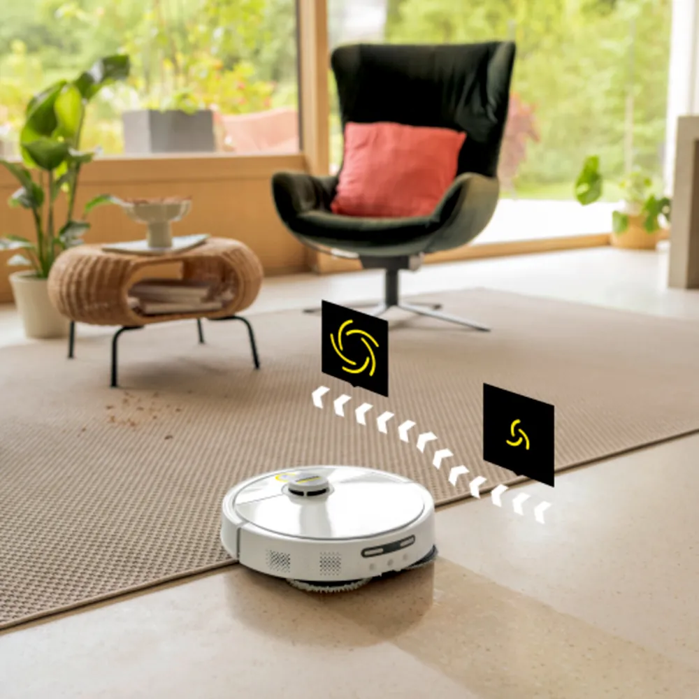 Robot hút bụi Karcher RVM 4 – Phát hiện thảm và Auto Boost: